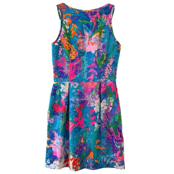 Amanda Uprichard Silk Multicolor
Marbled Watercolor Zip-Up Mini Dress Small USA - Picture 2 of 9